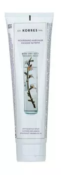 Маска для питания поврежденных и сухих волос с миндалем и семенами льна Korres Nourishing Hair Mask
