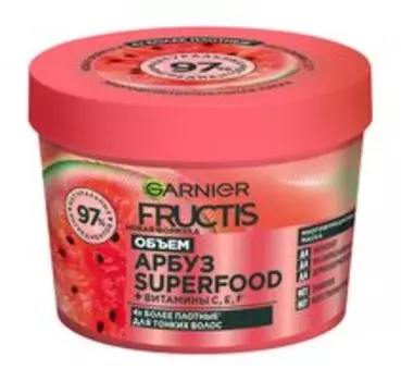 Маска для тонких волос с ароматом арбуза Garnier Fructis Superfood Mask