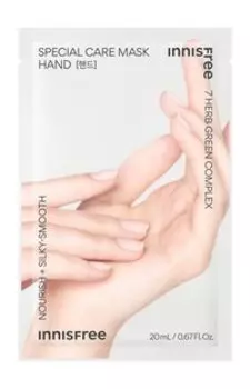 Маска-перчатки для ухода за кожей рук с комплексом растительных экстрактов Innisfree Nourish + Silky-Smooth Special Care Hand Mask