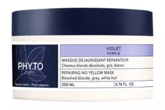 Маска против желтизны для светлых и осветленных волос Phyto Purple Repairing No Yellow Mask