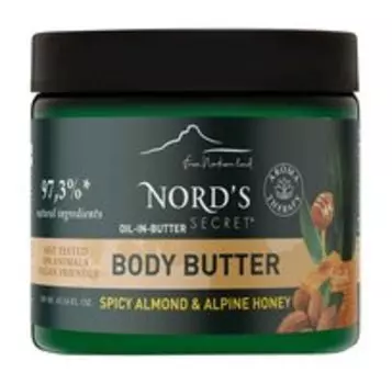 Масло для тела с ароматом миндаля и альпийского меда Nord's Secret Body Oil-in-Butter Spicy Almond & Alpine Honey