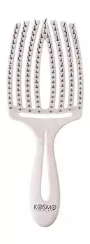 Массажная расческа-факел для всех типов волос с нейлоновой щетиной Kosmoshtuchki Comb Torch Bio Grey