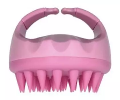 Массажная щетка для мытья волос с силиконовыми зубцами Lei Массажная щетка Для мытья головы Розовая
