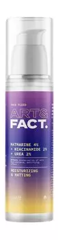 Матирующий флюид для лица с комплеском матмарин 4%, ниацинамидом 2% и мочевиной 2% Art&Fact. Moisturizing and Matting Face Fluid
