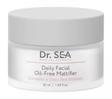 Матирующий крем для лица с дуналиеллой и минералами Мертвого моря Dr.Sea Dunaliella & Dead Sea Minerals Daily Facial Oil-Free Mattifier