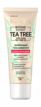 Матирующий тональный крем антибактериальный 3-в-2 Eveline Botanic Expert SPF 10