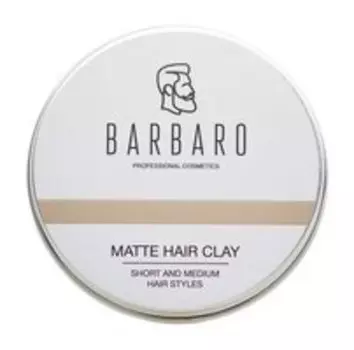 Матовая глина для укладки волос Barbaro Matte Hair Clay