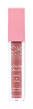 Матовая губная помада O.K.Beauty Salute Mate & Stay Lipstick