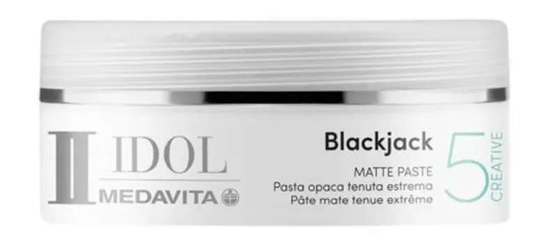 Матовая паста для укладки волос сильной фиксации Medavita Idol Creative Blackjack Matte Paste