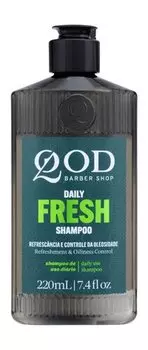 Ментоловый шампунь для жирных волос и ежедневного использования QOD Barber Shop Daily Fresh Shampoo