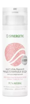 Мицеллярная вода для чувствительной кожи лица, глаз и губ Synergetic Мицеллярная вода