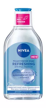 Мицеллярная вода для нормальной кожи для лица, глаз и губ Nivea Refreshing Мицеллярная вода