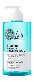 Мицеллярная вода для жирной и комбинированной кожи с ниацинамидом Natura Siberica Lab Biome Balance Miccelar Water