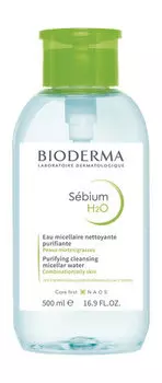 Мицеллярная вода для жирной и проблемной кожи лица с помпой Bioderma Sebium H2O Reversed Pump