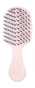 Мини-расческа для волос с пластиковыми зубцами Lei Расческа массажная Продувная Мини Пастельно-розовая