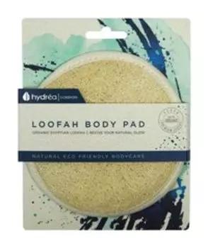 Мочалка для тела из натуральной люфы и хлопка Hydrea London Organic Egyptian Loofah Body Pad