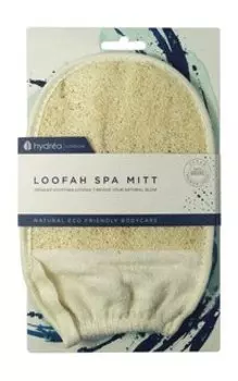 Мочалка-рукавичка для тела из натуральной люфы и хлопка Hydrea London Organic Egyptian Loofah Glove with Elasticated Cuff backed in Soft Egyptian Cotton