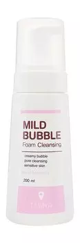 Мягкая пузырьковая пенка для чувствительной кожи лица с комплексом кислот Tisha Mild Bubble Foam Cleansing