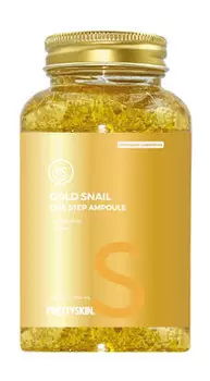Мультифункциональная ампульная сыворотка с муцином улитки и золотом Prettyskin Gold Snail One Step Ampoule Serum