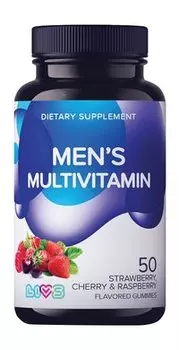 Мультивитаминный комплекс для мужчин со вкусом фруктового ассорти Livs Gummies Men’s Multivitamin