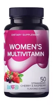 Мультивитаминный комплекс для женщин со вкусом ягодного ассорти Livs Gummies Women’s Multivitamin