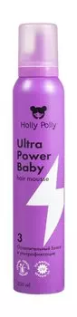Мусс сверхсильной фиксации для ослепительного блеска волос Holly Polly Ultra Power Baby Hair Mousse