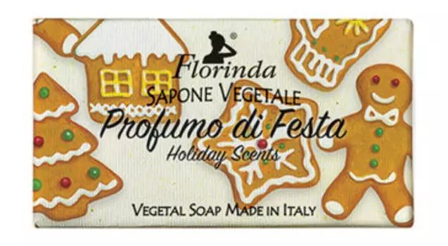 Мыло c ароматом имбирного печенья Florinda Soap Magie di Natale Holiday Scents
