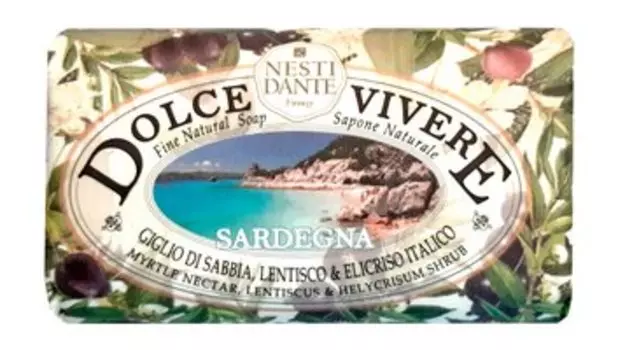 Мыло для тела c растительными экстрактами и маслами Nesti Dante Dolce Vivere Sardegna Fine Natural Soap