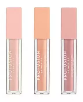 Набор блесков для губ Profusion Lip Trio Hydrating High Shine Lip Gloss Nudes