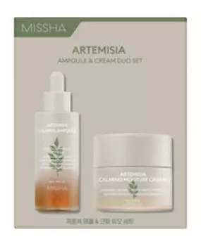 Набор для чувствительной и раздражённой кожи лица Missha Artemisia Ampoule + Cream Duo Set