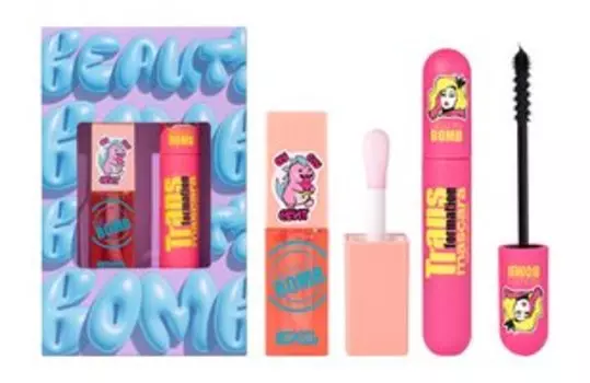 Набор для макияжа глаз и губ Beauty Bomb Lip Oil & Transformation Mascara Set