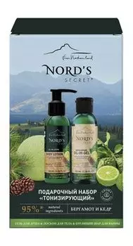 Набор для мужского ухода с ароматом бергамота и кедра Nord's Secret for Men Тонизирующий