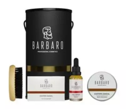 Набор для роста бороды в тубусе Barbaro Beard Growth Kit