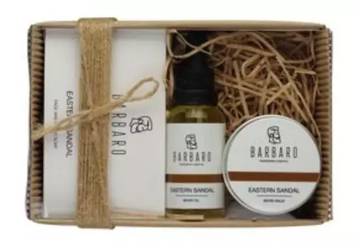 Набор для ухода за бородой с восточным ароматом Barbaro Eastern Sandal Beard Kit V.2 (3 in 1)