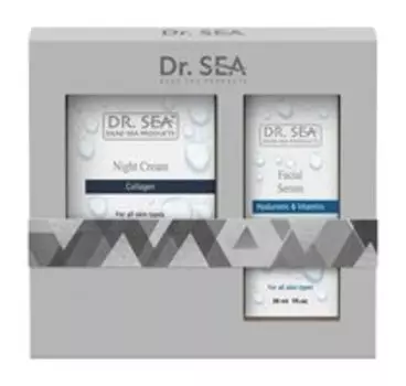 Набор для ухода за кожей лица c коллагеном и гиалуроновой кислотой Dr.Sea Velvet Skin Set