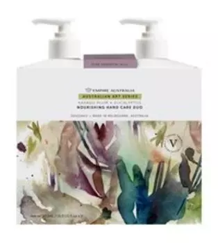 Набор для ухода за кожей рук с маслами сливы какаду и эвкалипта Empire Australia Australian Art Series Kakadu Plum + Eucalyptus Nourishing Hand Care Duo