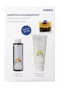 Набор для ухода за окрашенными волосами с экстрактами подсолнечника и горного чая Korres Sunflower and Mountain Tea Special Set I