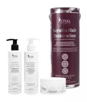 Набор для ухода за слабыми и поврежденными волосами Royal Samples Keratin Hair Restoration Set