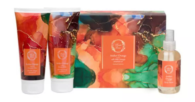 Набор для ухода за телом с ароматом пряного апельсина Fresh Line Amber Orange Set Limited Edition