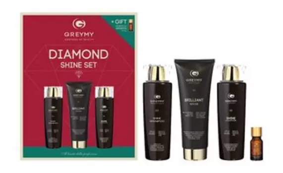 Набор для ухода за волосами и придания бриллиантового блеска Greymy Diamond Shine Set