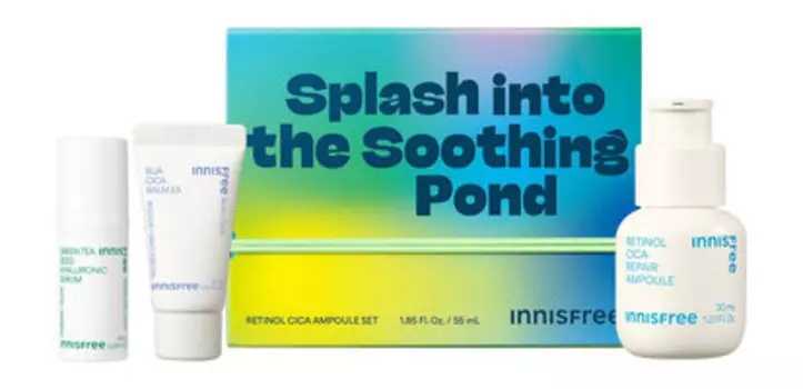 Набор для успокаивающего ухода за проблемной кожи лица Innisfree Splash into the Soothing Pond Set