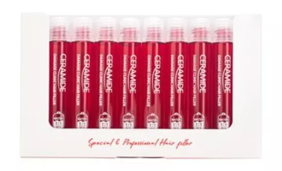 Набор из 10 восстанавливающих филлеров для поврежденных волос с керамидами FarmStay Ceramide Damage Clinic Hair Filler Pack