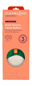 Набор из 3 очищающих спонжей для чувствительной кожи лица Cleanlogic Bath and Body Dual-Texture Facial Buffers Sensitive Skin