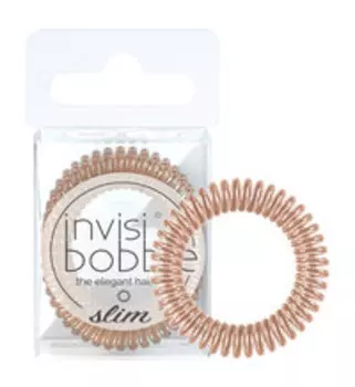 Набор из 3 резинок-браслетов для волос Invisibobble Slim Bronze and Beads
