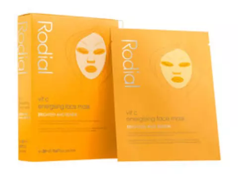 Набор из 4 пар биоцеллюлозных масок для лица с витамином C Rodial Vit C Cellulose Sheet Mask Pack