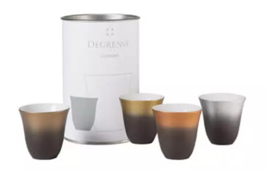 Набор из 4х кофейных чашек 70 мл Degrenne Illusions Multicolore Mocha Cups Set