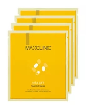 Набор из 4х масок для тонуса и сияния кожи лица Maxclinic Vita Lift Skin Fit Mask