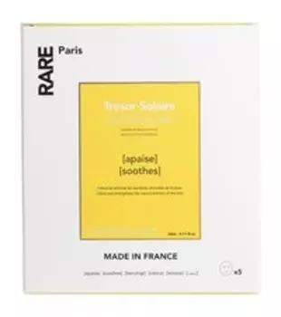 Набор из 5 успокаивающих и укрепляющих тканевых масок для лица Rare Paris Trsor Solaire Mask 5 Pack