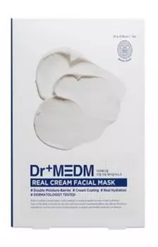 Набор из 5 восстанавливающих тканевых крем-масок для лица Dr+Medm Real Cream Facial Mask 5 Pack