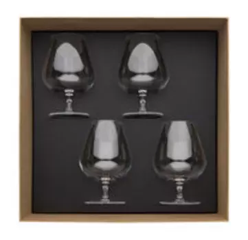 Набор из четырех бокалов для коньяка или бренди Degrenne Anytime Transparent Brandy Glasses Set